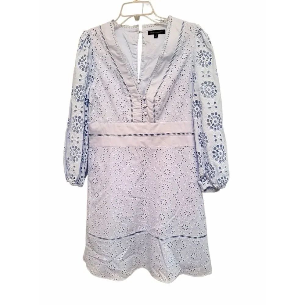 Banana Republic baby blue eyelet dress- size 8